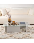 Table basse Flavio grise - 105x30x65 cm