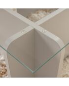 Table basse Flavio grise - 105x30x65 cm
