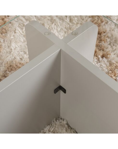 Table basse Flavio grise - 105x30x65 cm
