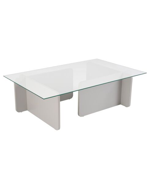 Table basse Flavio grise - 105x30x65 cm
