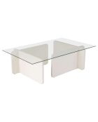 Table basse Flavio bois blanc - 105x30x65 cm