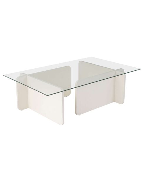 Table basse Flavio bois blanc - 105x30x65 cm