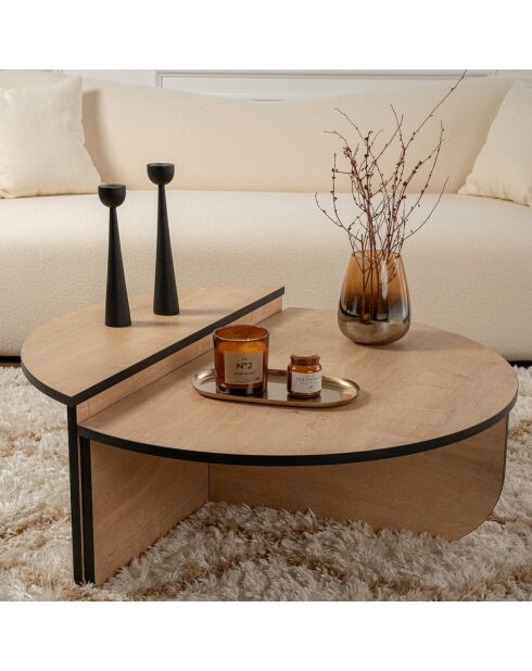 Table basse Orion chêne miel/noir