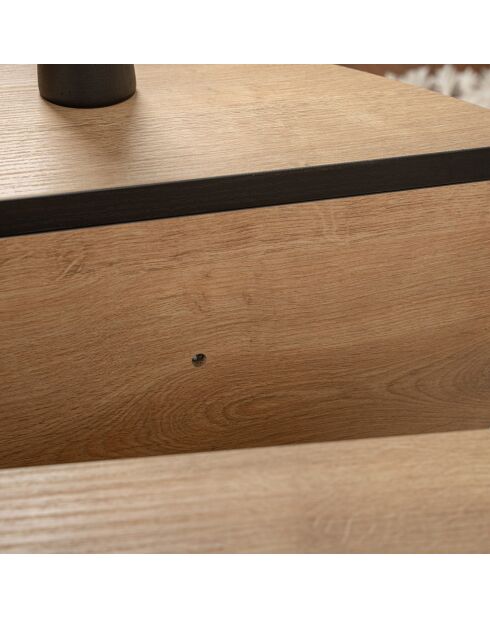Table basse Orion chêne miel/noir