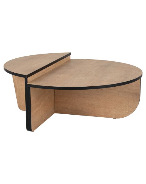 Table basse Orion chêne miel/noir