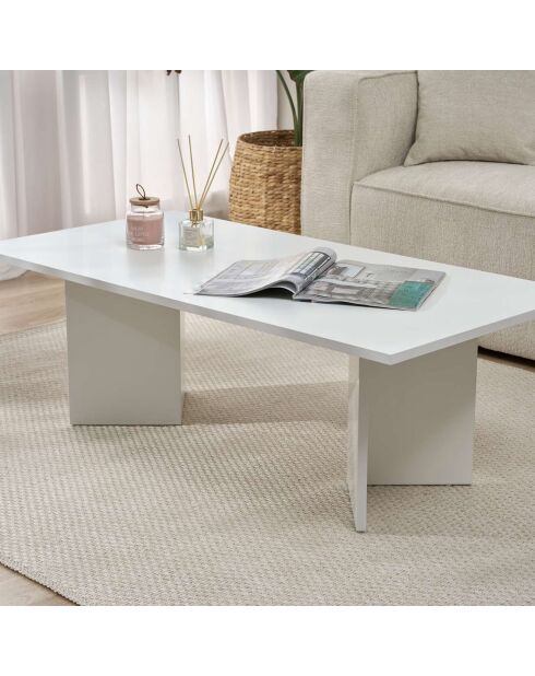 Table basse Sabin blanche - 119x40x60 cm