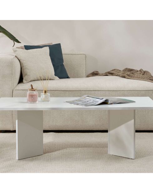 Table basse Sabin blanche - 119x40x60 cm