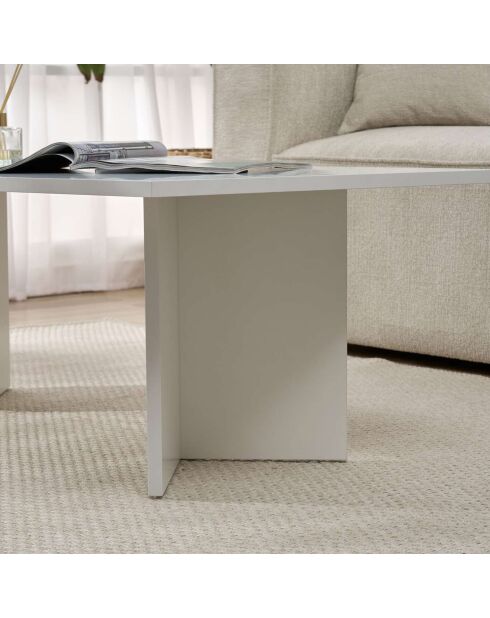 Table basse Sabin blanche - 119x40x60 cm