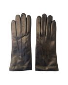 Gants en Cuir d'Agneau doublés Laine Valmy noirs