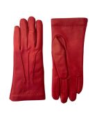 Gants en Cuir d'Agneau doublés Laine Valmy ruby