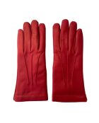 Gants en Cuir d'Agneau doublés Laine Valmy ruby