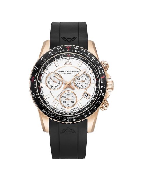 Montre Homme Quartz en Caoutchouc Velocite V2 noire