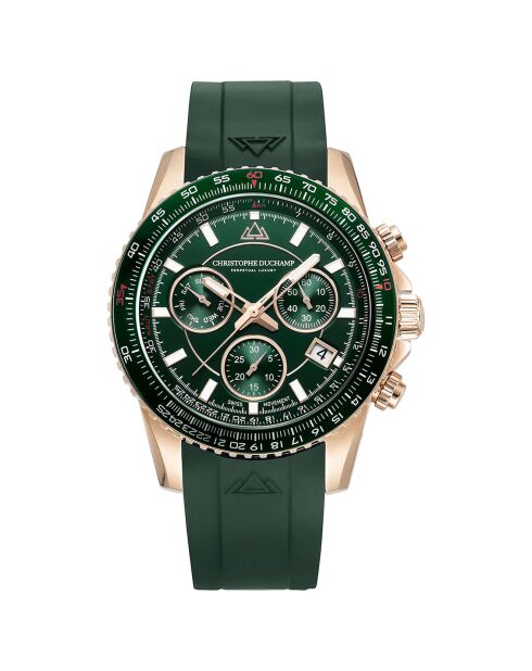 Montre Homme Quartz en Caoutchouc Velocite V2 verte