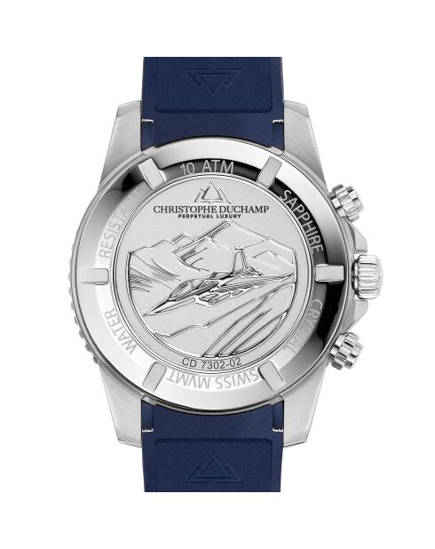 Montre Homme Quartz en Caoutchouc Velocite V2 bleue