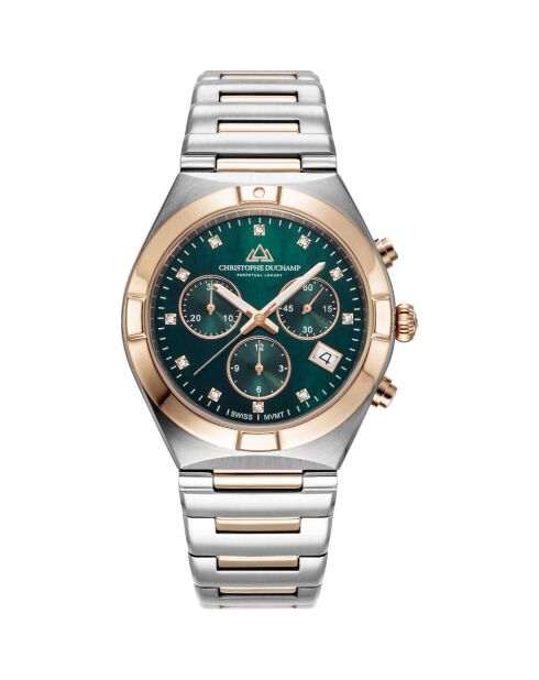 Montre Femme Quartz en Acier D'Orsay argenté/doré rose