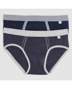 2 Slips gris/bleu