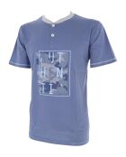 Pyjama à manches courtes & Short bleu/gris