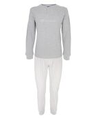 Pigiama a maniche lunghe e pantaloni lunghi in grigio melange