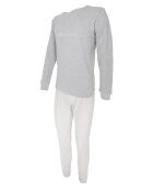 Pigiama a maniche lunghe e pantaloni lunghi in grigio melange