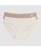 2 Culottes Mini blanc/marron