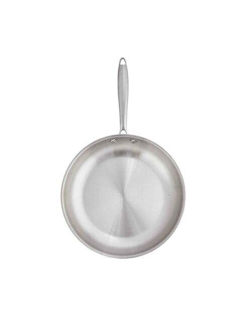 Poêle triplex induction argentée - D.28 cm