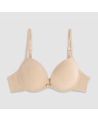 Soutien-gorge Push-Up rembourré à armatures beige