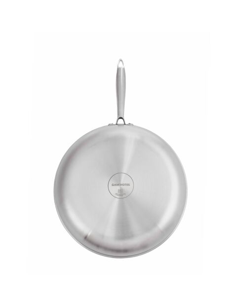 Poêle triplex induction argentée - D.24 cm