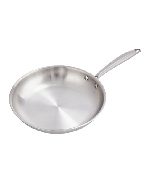 Poêle triplex induction argentée - D.24 cm