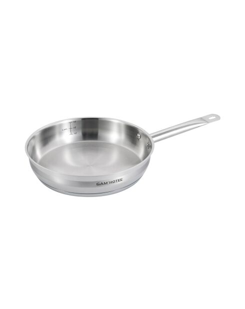 Poêle induction argentée - D.28 cm