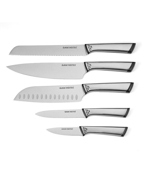 Bloc + 5 couteaux Cut noir