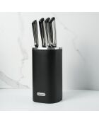 Blocco + 5 coltelli neri Cut