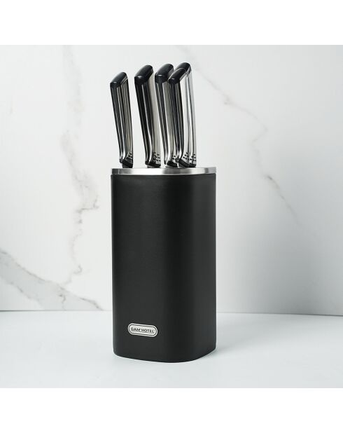 Bloc + 5 couteaux Cut noir