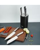 Blocco + 5 coltelli neri Cut