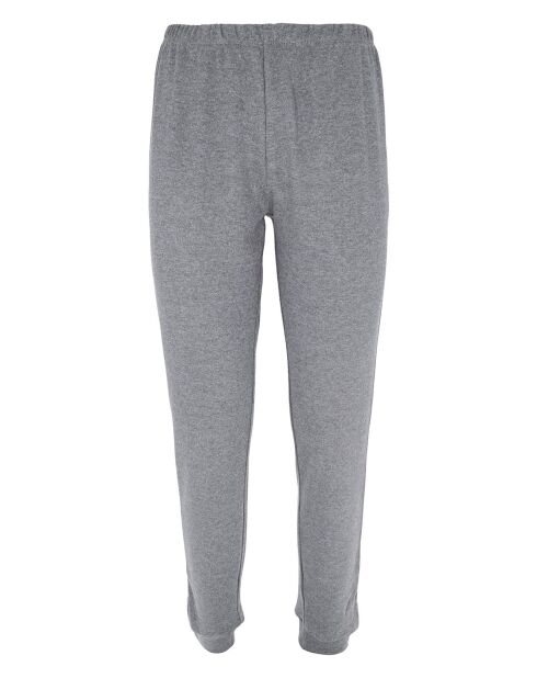 Pyjama col rond à manches longues & pantalon long anthracite