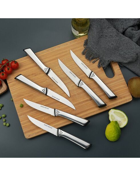 6 Couteaux Cut noirs