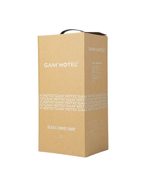 Bloc + 5 couteaux Sharp noir