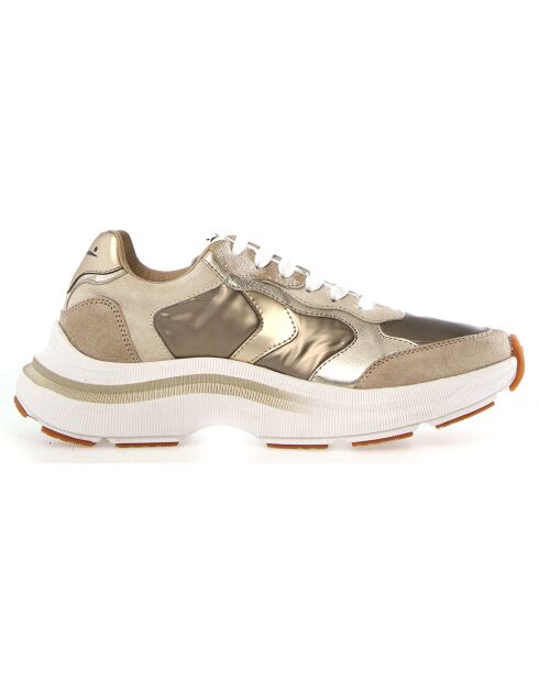 Sneakers en Cuir Charlotte beiges