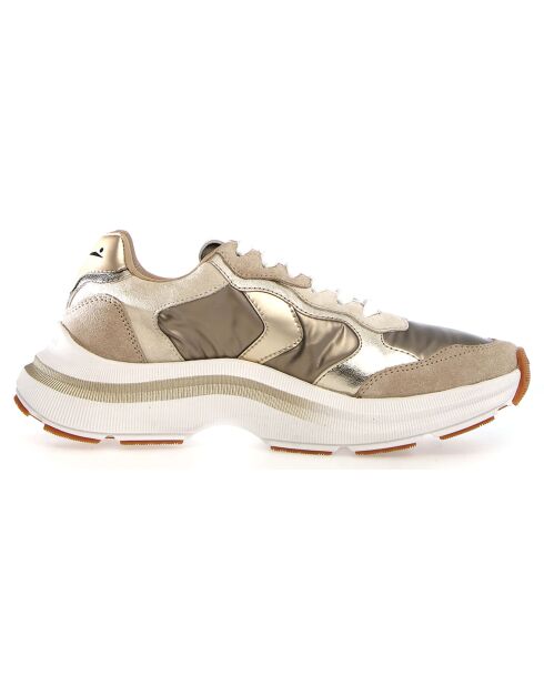 Sneakers en Cuir Charlotte beiges