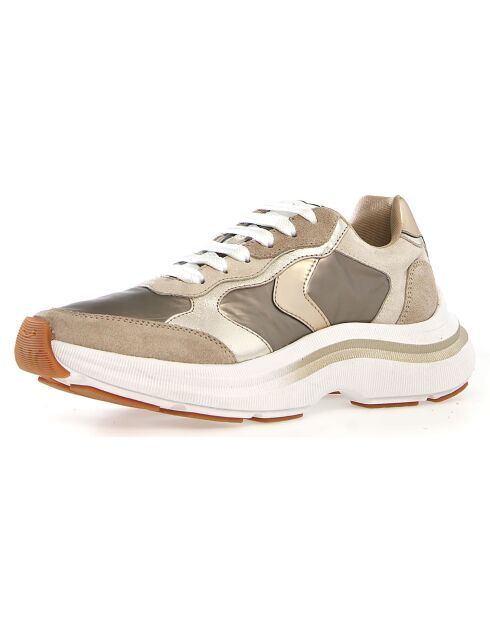 Sneakers en Cuir Charlotte beiges