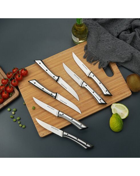 6 Couteaux Sharp noirs