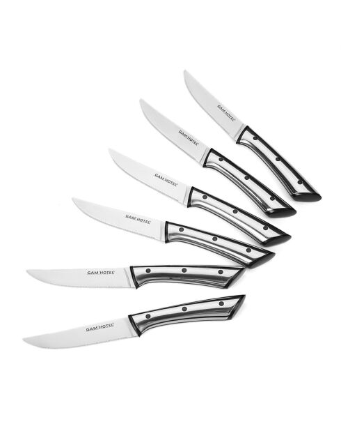 6 Couteaux Sharp noirs