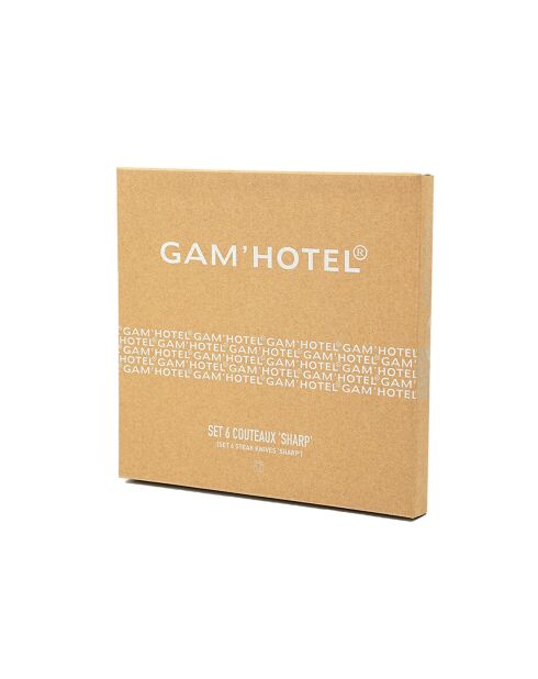 6 Couteaux Sharp noirs