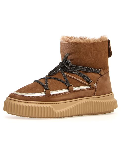 Sneakers en Cuir Cortina marron