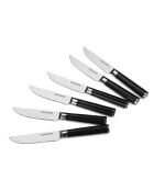 6 Couteaux Steel noirs