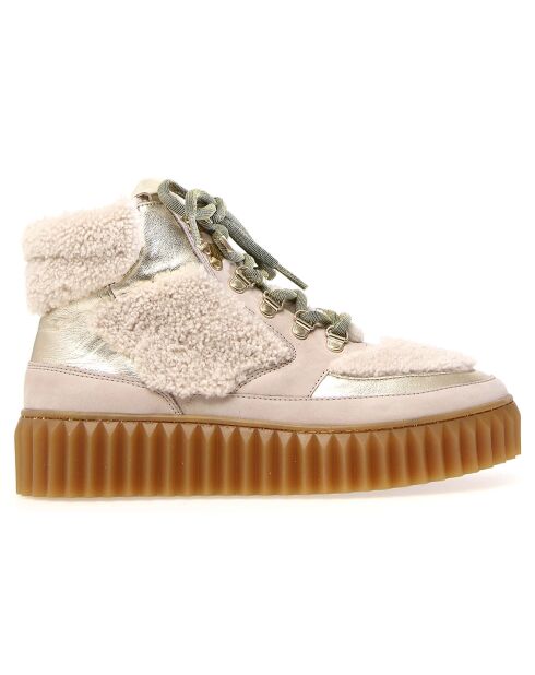 Sneakers en Cuir Eva crème