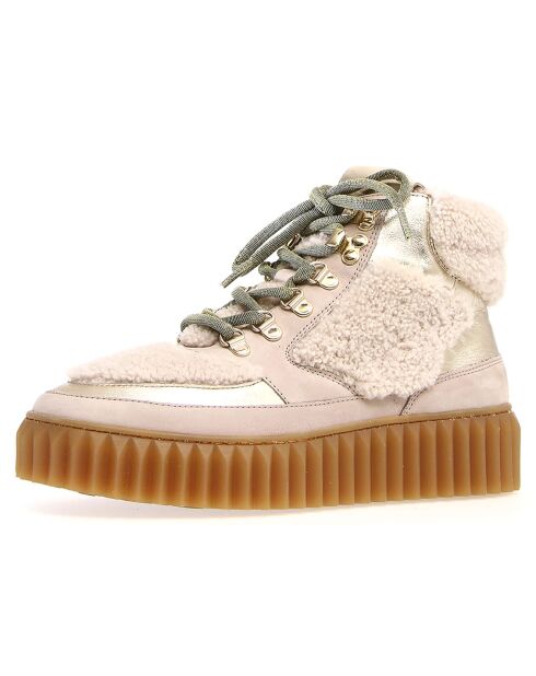 Sneakers en Cuir Eva crème