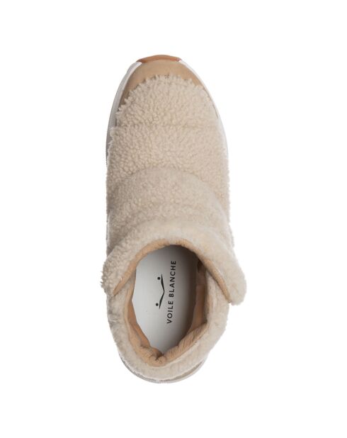 Sneakers en Cuir Fennek biscote