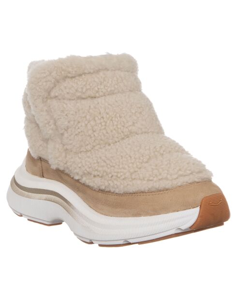 Sneakers en Cuir Fennek biscote