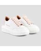 Sneakers Lancaster aus cremefarbenem Leder
