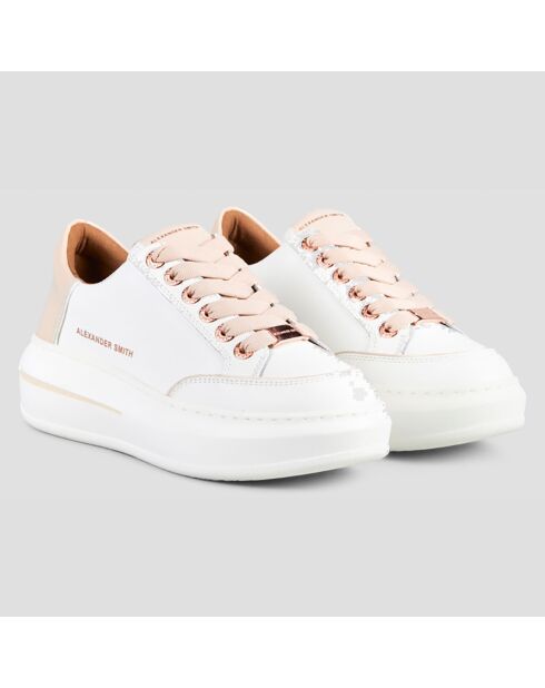 Sneakers en Cuir Lancaster crème